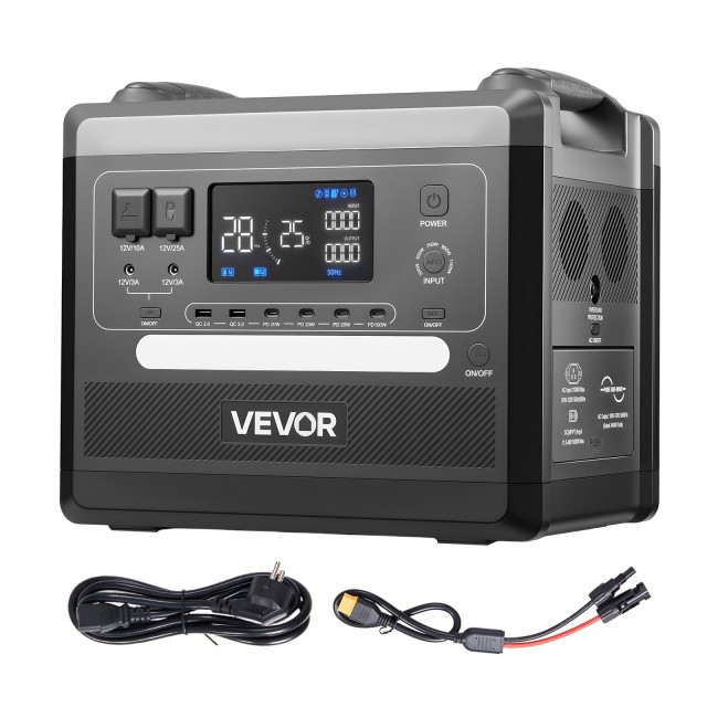 VEVOR Φορητός Σταθμός Ενέργειας 2400W 2160Wh με 10 Θύρες Εξόδου & Ρυθμιζόμενη Είσοδο, Επεκτάσιμη Μπαταρία LiFePO4 για Σπίτι & Κάμπινγκ (Χωρίς Ηλιακό Πάνελ) KZSCNDYZJ2046MZUY001V2