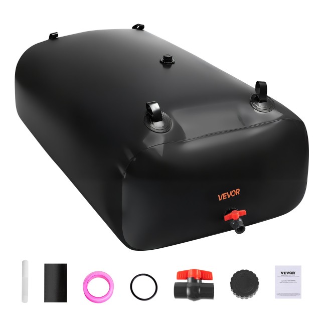 VEVOR Υδατοδεξαμενή 142.7 γαλόνια, 58.3 x 34.6 x 18.9 ιντσών, Κατασκευασμένη από PVC, Φορητή και Αναδιπλούμενη για Πολλαπλή Χρήση CSDHSPVCB540DZKSQ002V0