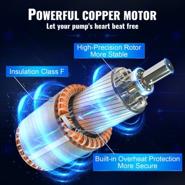 Υποβρύχια Αντλία VEVOR 550W, 230V, 35L/min, 108m, Ανοξείδωτη, IP68  SJQSBLGBOC5503XPYV2