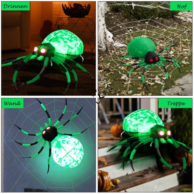 Costway  Φουσκωτή Αράχνη με Φωτισμό για το Halloween TX10003DE