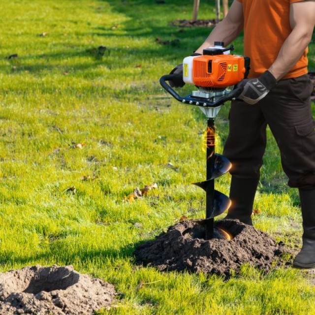 VEVOR  Τρυπάνι Γαιών Βενζίνης 63CC 2400W με 8 Δράπανο & 1 Προέκταση RYLXZ8YC1G63W6UMCV0