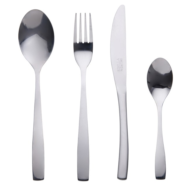 Galileo Σετ 24 μαχαιροπήρουνα από γυαλισμένο ατσάλι 180 Manhattan Sibilla 5910698