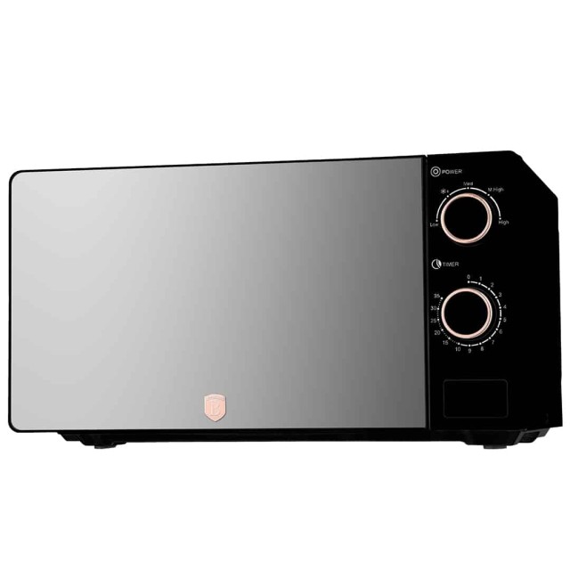 Berlinger Haus Φούρνος Μικροκυμάτων 20L Μηχανικός 700W με 5 Επίπεδα Ισχύος & Defrost Black Rose Gold BH-9900