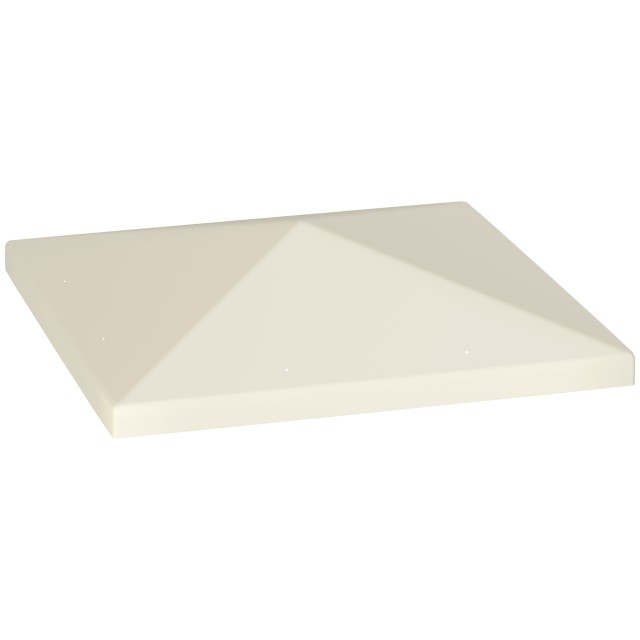Outsunny Κάλυμμα Κιόσκι Κήπου 3x3 μ από Ύφασμα Oxford 600D με Οπές Αποστράγγισης, Λευκό Κρέμα 84C-536V00CW