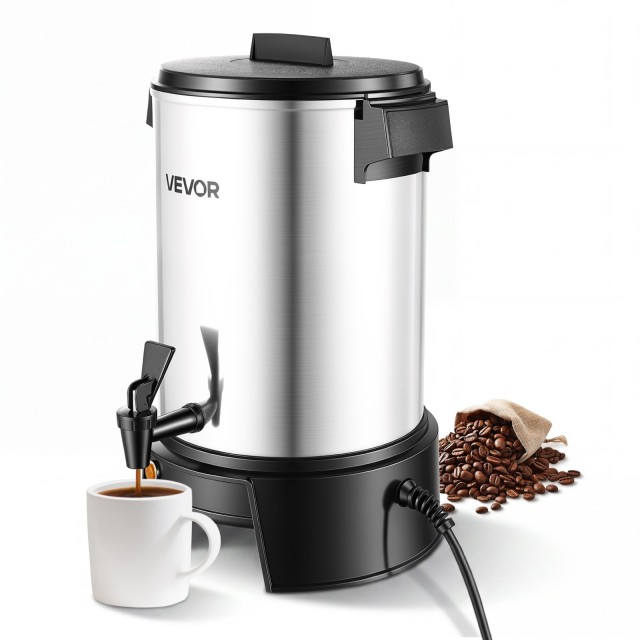VEVOR Επαγγελματική Καφετιέρα Urn 30 Κούπες 4,5L 1190W με Αντισταγόμενο Βρυσάκι και Αυτόματο Έλεγχο Θερμοκρασίας SYKFT30CUPSWUUJ56002V2