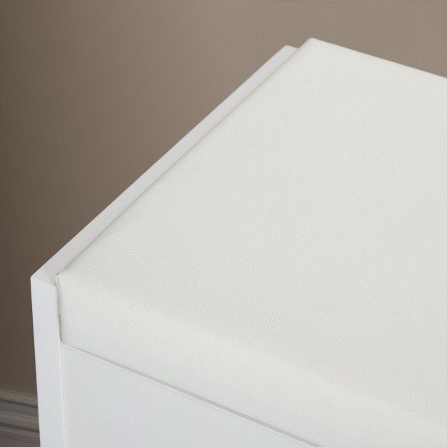 Σετ τραπεζιού μακιγιάζ HOMCOM με καθρέφτη και 5 συρτάρια 97.2x44.5x136.5 cm και επενδυμένο σκαμπό 40x24x46 cm Λευκό 831-750V80WT