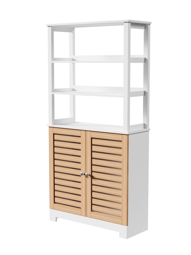 Galileo Υψηλό Έπιπλο με 3 Ράφια και 2 Πόρτες από Λακαρισμένο Ξύλο MDF 80x30xΥ 160 εκ. Sordine 2188836