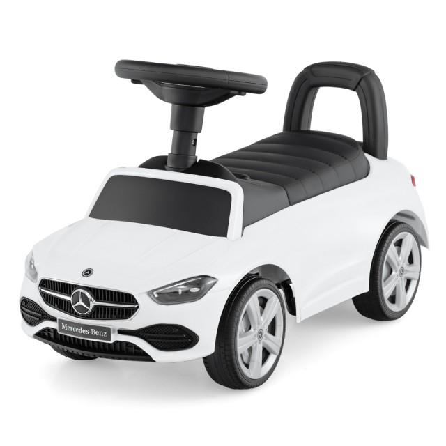 Costway  Παιδικό όχημα Mercedes-Benz με τιμόνι & αποθηκευτικό χώρο Λευκό 66 x 29 x 39 εκ. TQ10364WH
