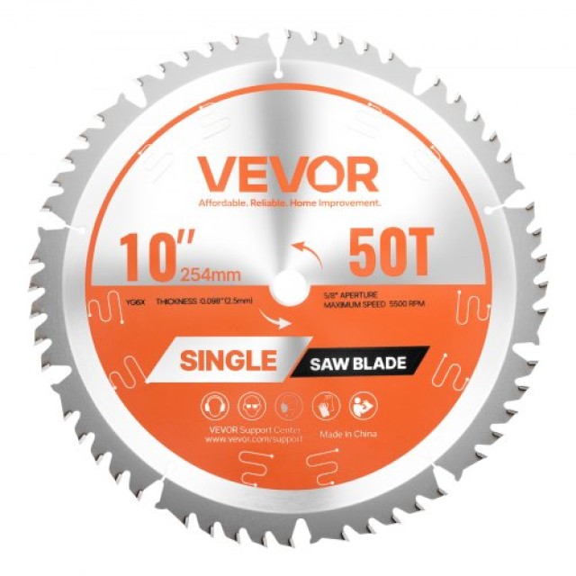 VEVOR Λεπίδα Κυκλικού Πριονιού 254mm, 50 Δόντια, Κοπή Ξύλου DPYJPDPQMZP2APV6I001V0