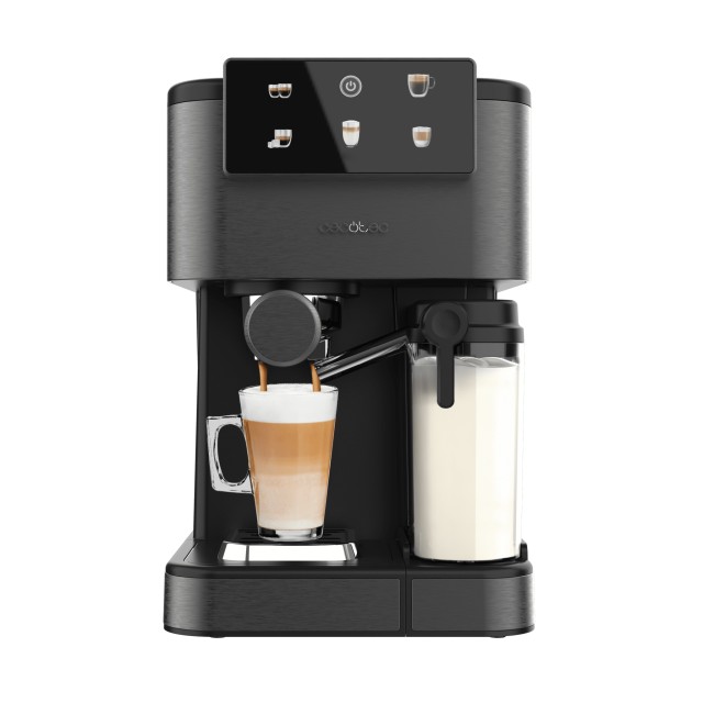 CECOTEC Ημιαυτόματη Καφετιέρα Power Espresso ColdBrew Latte Dark με Σύστημα Cold Brew, Οθόνη Αφής και Δοχείο Γάλακτος CEC-108988