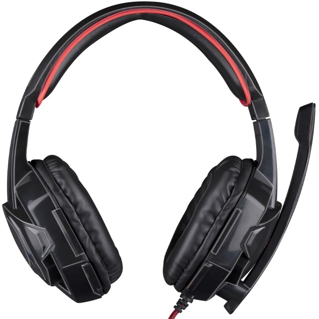 BAKAJI Ακουστικά Gaming Over-Ear με Κόκκινο LED Φωτισμό και Μικρόφωνο, Καλώδιο 1,5μ 02838844