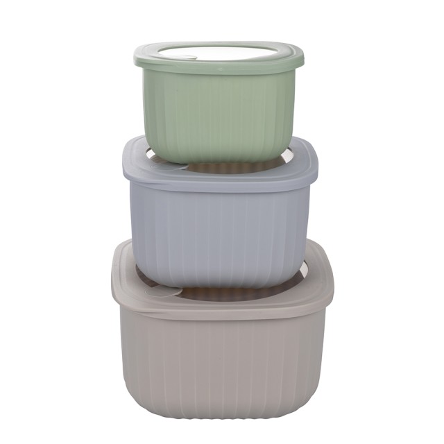 Galileo Σετ 3 δοχείων με καπάκι από πλαστικό PP SChef 5918281