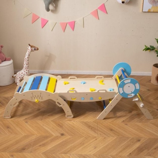 Costway Σετ Αναρρίχησης 3 σε 1 με Τσουλήθρα 57 x 55 x 190 cm TS10307MK