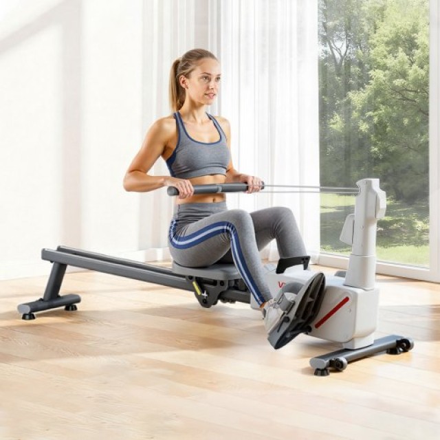 VEVOR Μαγνητικό Κωπηλατικό Μηχάνημα με 16 Επίπεδα Αντίστασης και Πτυσσόμενη Σχεδίαση HCJCZLXKLYAPPU96W001V9