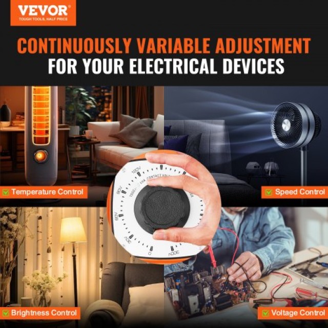 VEVOR 3000VA Μετασχηματιστής Τάσης 10A 0-300V Ρυθμιστής LCD CE  KBBYQYJPS3004YRHCV2