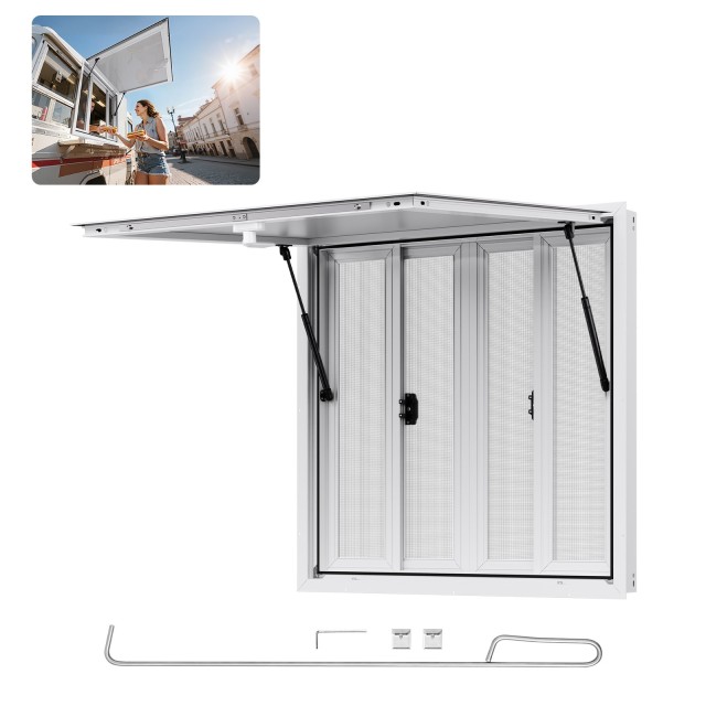 VEVOR Παράθυρο Εξυπηρέτησης με Τέντα 92x92 cm για Food Truck της VEVOR SCFWCK3636YCAFA9Y001V0
