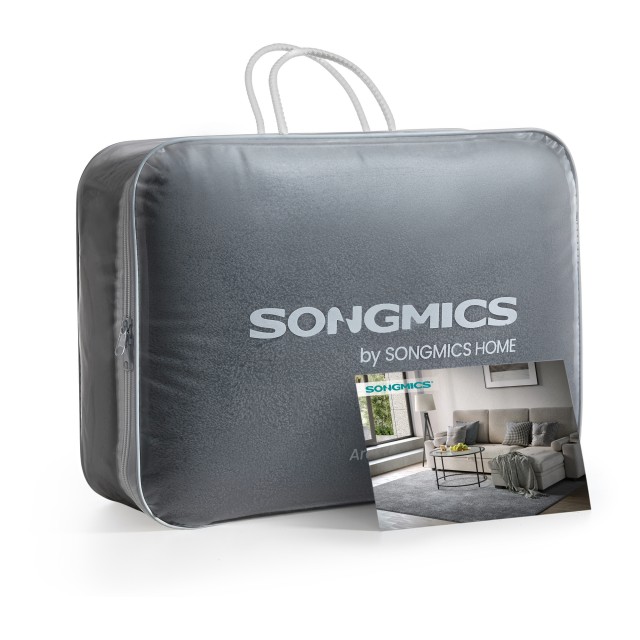 Χαλί SONGMICS 160x230 εκ., Αντιολισθητικό, Πλενόμενο, Μοντέρνο, Γκρι Σκούρο 