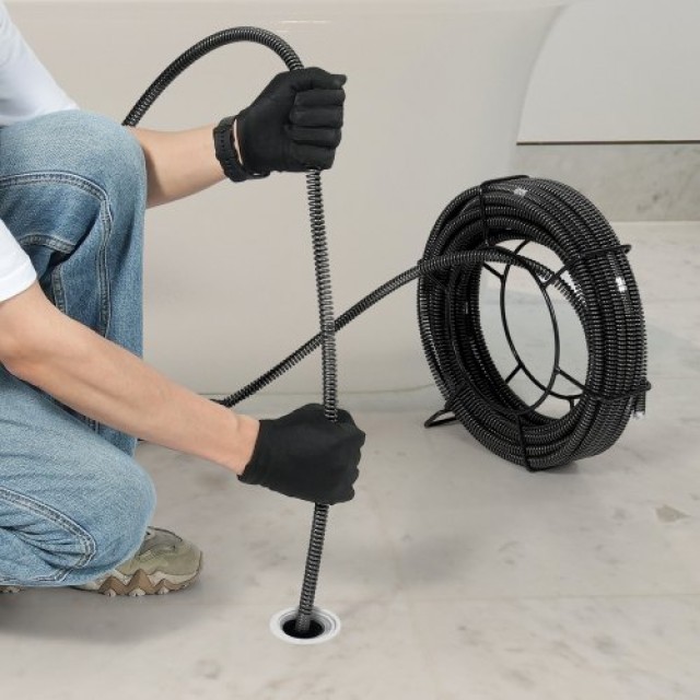 Καλώδιο Καθαρισμού Αποχέτευσης VEVOR 20m x 16mm & 7 Κόφτες για Σωλήνες 2-10cm  FDSDL58IN66YN2IJNV0