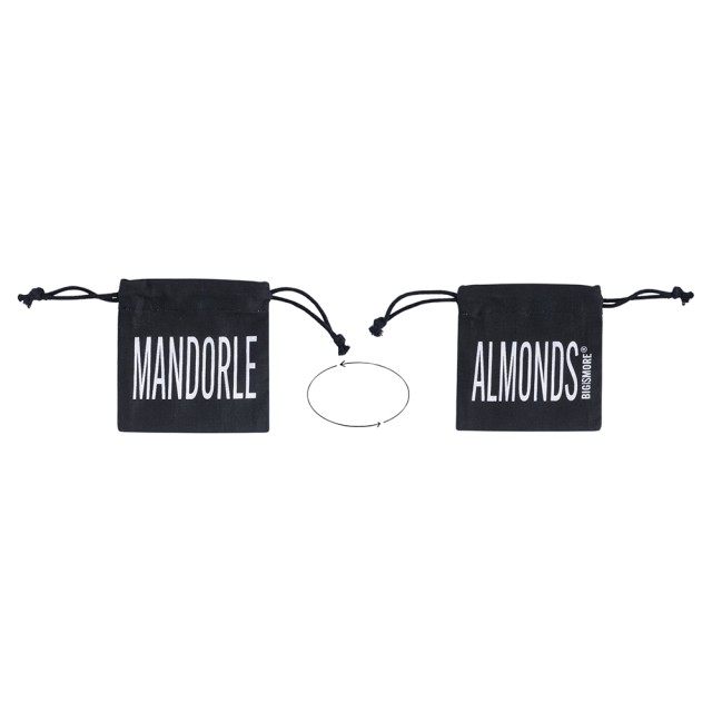 Villa dEste Home Μαύρο Ανάποδο Διπλής Όψεως Βαμβακερό Πουγκί με Δαντελωτό Κλείσιμο για Αμύγδαλα της Bigismore 5920928