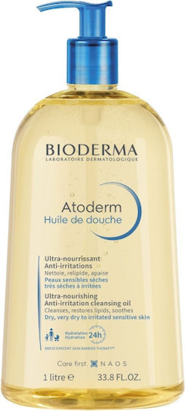 Bioderma Atoderm Ultra-Nourishing Dry Very Dry Skin Λάδι Καθαρισμού για το Σώμα Κατάλληλο για Ατοπική Επιδερμίδα 1000ml 3401528520846
