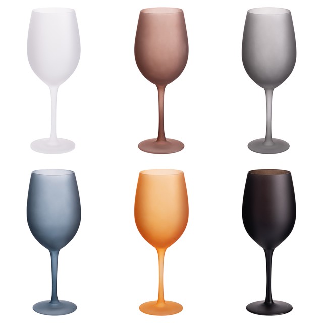 Villa DEste  Σετ 6 ποτήρια 650 ml από γυαλί με frosted εφέ Cala Dorada New 5903567