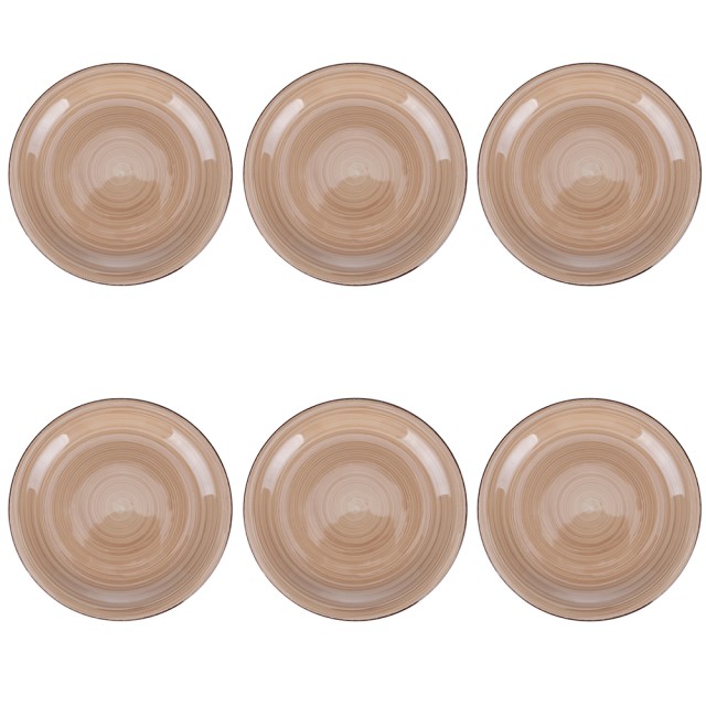 Villa DEste  Σετ 6 επίπεδων πιάτων 27 εκ σε κεραμίδι ζωγραφισμένο στο χέρι τερακότα 4 Τόνοι 5920534