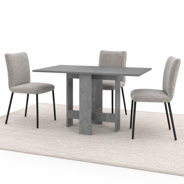 Shally Dogan Artemio Επεκτεινόμενη Κονσόλα Τραπεζι 30-130x76 εκ. Ξύλινη Γκρι Ρετρό 02002119