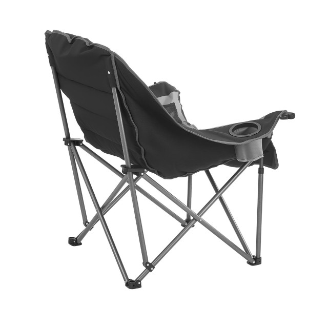 VEVOR Υπερμεγέθη Καρέκλα Κατασκήνωσης 204kg, Βαρέως Τύπου, Φορητή Πτυσσόμενη με Θήκες για Ποτήρια & Κρασί, Μαύρο & Γκρι HWZDYXDXYLYSOKSV5001V0