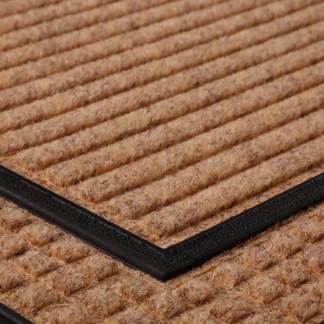 BAKAJI Ορθογώνιο χαλάκι εισόδου από ίνες καρύδας και καουτσούκ 45 x 75cm Μπεζ και Καφέ 02840874