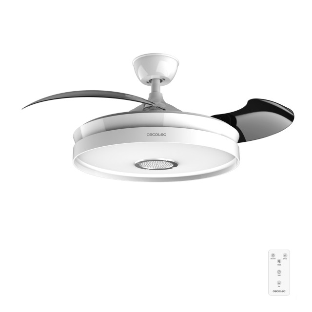 Cecotec Ανεμιστήρας Οροφής  35W με 6 Ταχύτητες, EnergySilence Aero 4360 Invisible Sound, Αναδιπλούμενες Λεπίδες, Τηλεχειριστήριο, Χρονοδιακόπτη, LED Φως και Bluetooth Ηχείο
