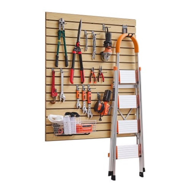 VEVOR Πάνελ SlatWall 4x4 ft MDF Φυσικό για Γκαράζ με Μοντέρνο Σχεδιασμό BTQBXWB16SQFXJD1EV0