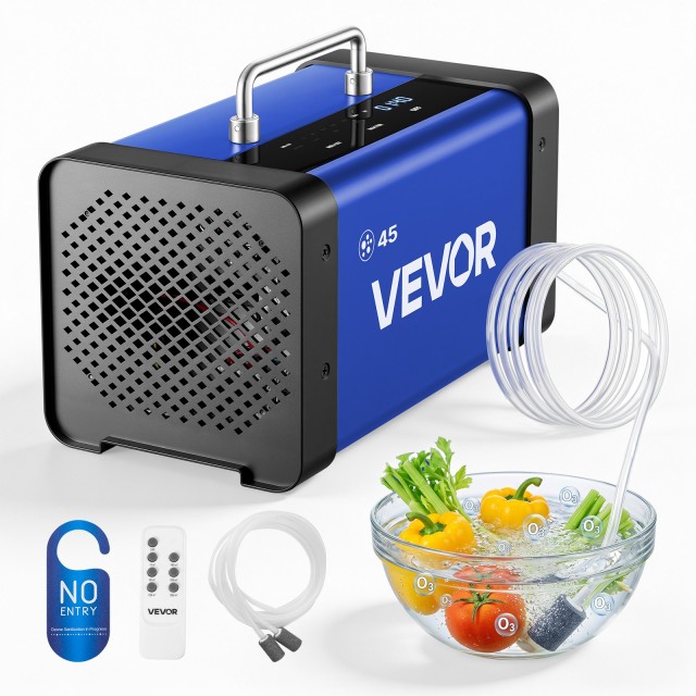VEVOR Επαγγελματική Γεννήτρια Όζοντος 45.000 mg/h με Καθυστέρηση Εκκίνησης 15s, Διπλό Σωλήνα και Οθόνη LCD GYCYFSQZD3508OPKK001V2