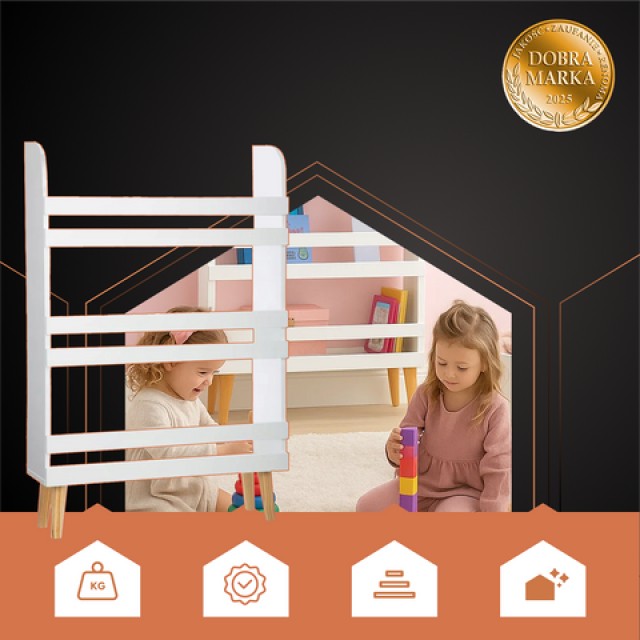 Ruhhy Ραφιέρα 3 Επιπέδων για Παιδιά - Στιλάτη, Ασφαλής και Λειτουργική Οργάνωση Βιβλίων και Παιχνιδιών 26440
