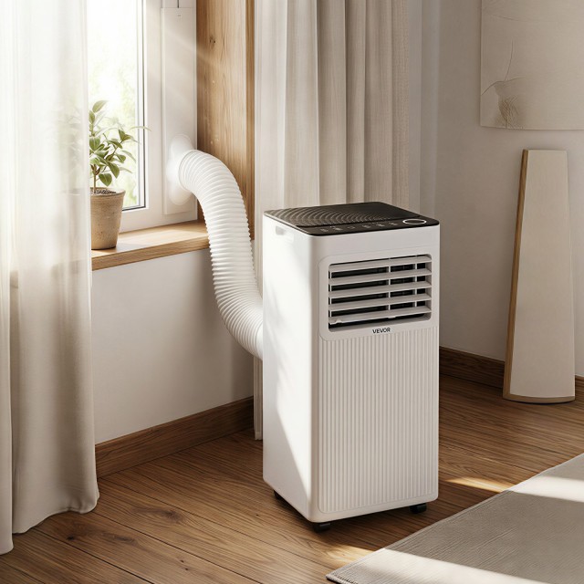 VEVOR Φορητό Κλιματιστικό Δαπέδου 9000 BTU (2,6 kW) 3 σε 1 με Τηλεχειριστήριο, Χρονοδιακόπτη 24 ωρών και Λειτουργία Αφύγρανσης, Λευκό BXSKDOZKDL9052FM2001V2