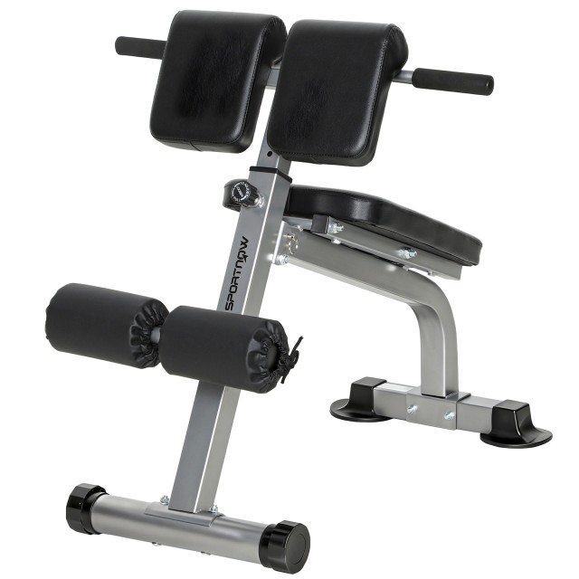 SPORTNOW Πολυλειτουργικός Ρυθμιζόμενος και Πτυσσόμενος Πάγκος Γυμναστικής, Μέγιστη Αντοχή 150 kg, Ασημί A91-434V00SR