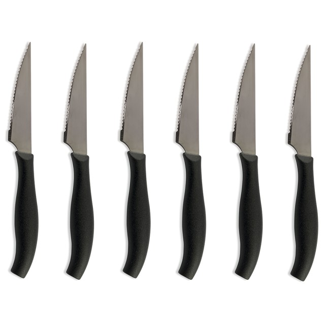 Galileo Σετ 6 Μαχαιριών Μπριζόλας με Οδοντωτή Λεπίδα από Ανοξείδωτο Ατσάλι SChef 2196203