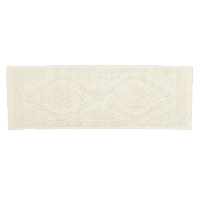 Galileo Αντιολισθητικό χαλάκι μπάνιου σε ιβουάρ χρώμα 60x180 cm από 100% βαμβάκι Sibilla 5914369