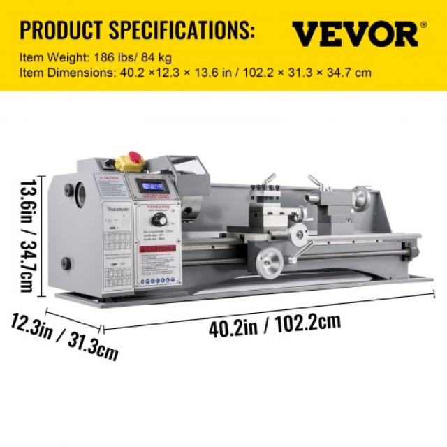 Μίνι Τόρνος Μετάλλου 220x750mm με Ψηφιακή Οθόνη 1100W JSMNCC220X750-001V2 VEVOR