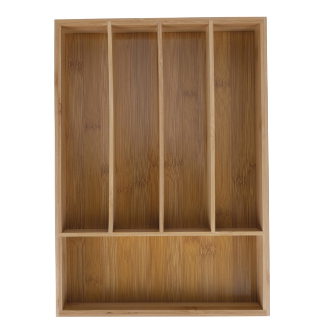 Galileo Θήκη για μαχαιροπίρουνα από μπαμπού 35,5x25,5x5 εκ. 5 διαμερίσματα SChef 5903932