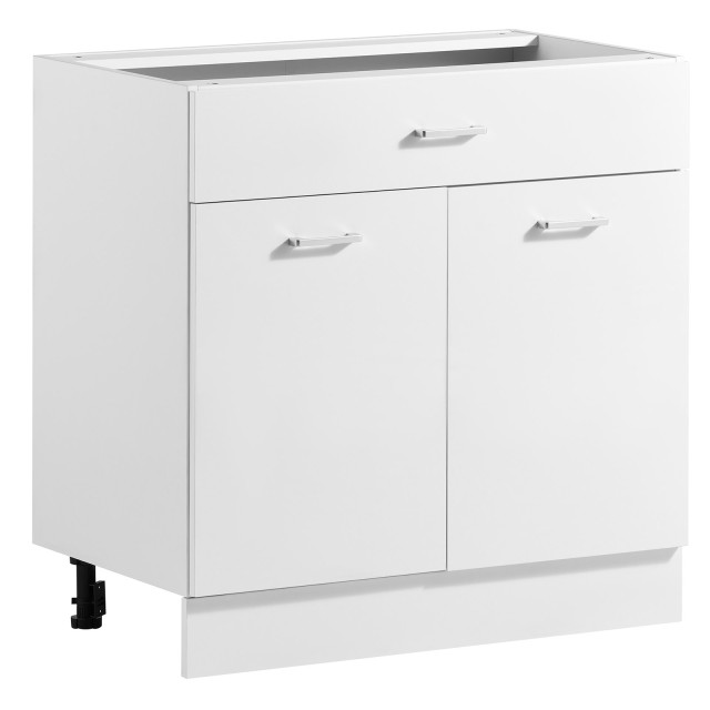 VEVOR Κάτω Ντουλάπι Shaker Λευκό 80x47,5x81,5 εκ. με 2 Πόρτες, Συρτάρι και Ρυθμιζόμενο Ράφι ZBZZCJOKCJDJQOIKX001V0