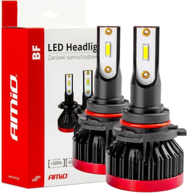 AMiO Λάμπες Αυτοκινήτου 2τμχ  BF Series HB3 LED 6000K Ψυχρό Λευκό 8-30V 50W 02246