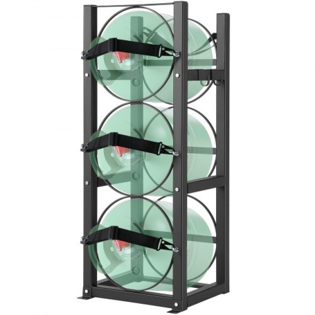Ράφι Δεξαμενών Ψυκτικού VEVOR για 3 x 30lbs, 32.5x33x84cm, για Φρέον, Αέρια, Οξυγόνο, Άζωτο  QPCFJ305MM28PV5A6V0