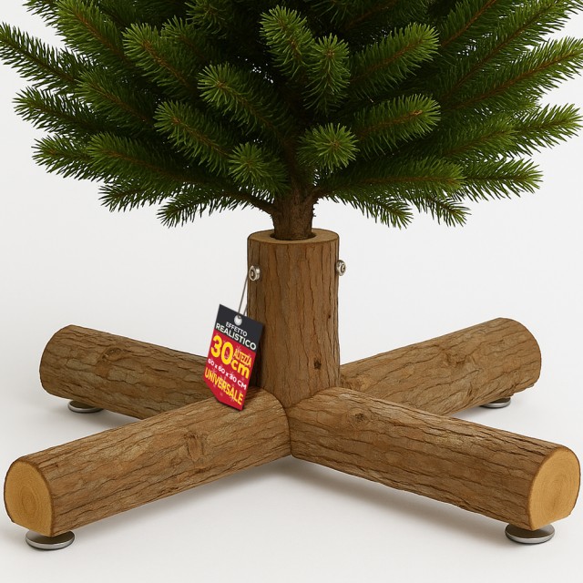 BAKAJI Ξύλινη Βάση Υποστήριξης 60x60x30εκ για Δέντρα 180-240εκ με Καθολική Υποδοχή Κορμού 02842927