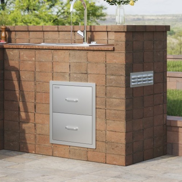 Εξωτερική Κουζίνα/Νησίδα BBQ Ανοξείδωτα Διπλά Συρτάρια 17.7x20.5  18X15YC2CBXGCTG01V0