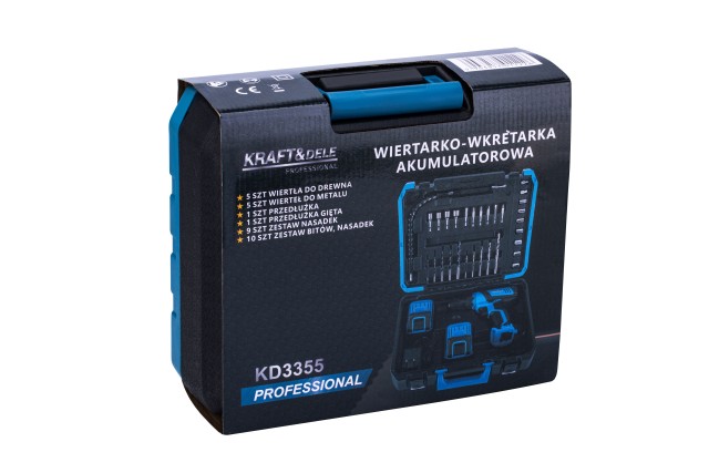 Kraft&Dele Επαναφορτιζόμενο Δραπανοκατσάβιδο 21V 2Ah με 2 Μπαταρίες και 100 Εξαρτήματα KD-3355