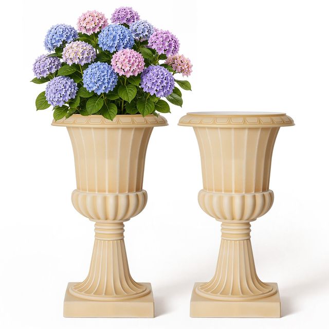 VEVOR Πλαστικές Γλάστρες Αμφορείς 350 x 580 mm Μπεζ, Σετ 2 Τεμαχίων SLHPWMHS14235VI7P001V0