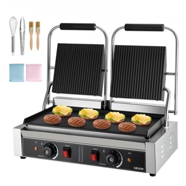 VEVOR Επαγγελματική Τοστιέρα Γκριλ με Πλάκα 48x23cm SYYBDBL3600WZ5ARX002V2