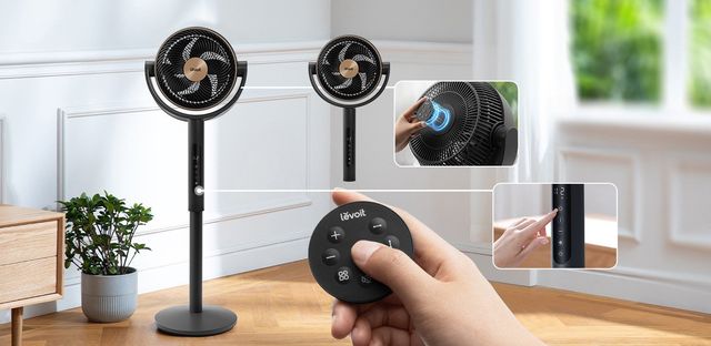 Levoit Επιδαπέδιος Ανεμιστήρας Ορθοστάτης Levoit Smart Pedestal Fan Τηλεχειριστήριο & 12 Ταχύτητες Γκρι LPF-R432-AEUR