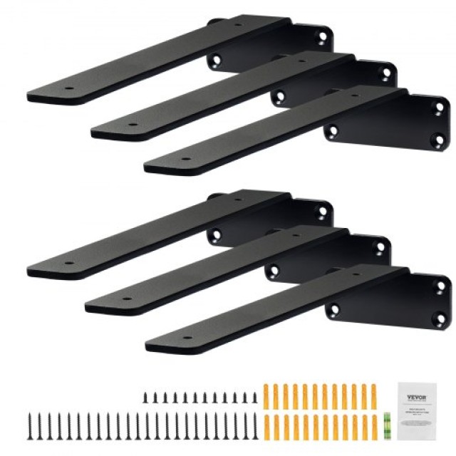 VEVOR Βαρέως Τύπου Βραχίονες Ραφιών, 6τμχ, 10x4, 160 lbs, Μαύρο Ματ  SJZJGBZJYGHW8B1EKV0