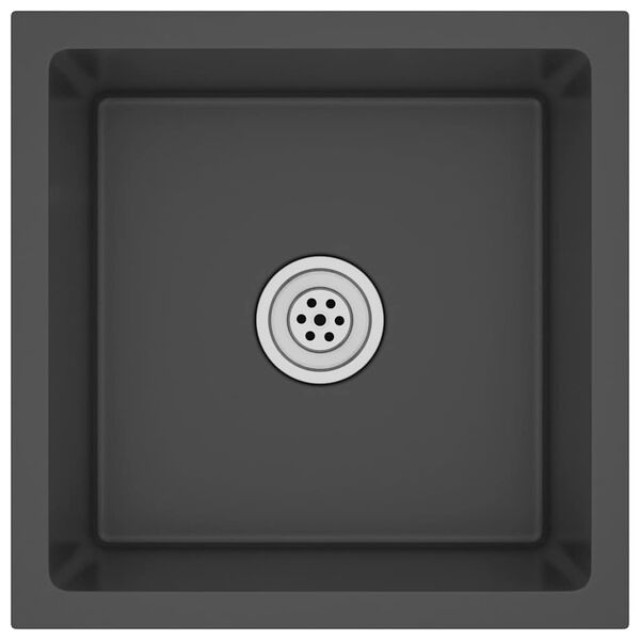 vidaXL Νεροχύτης Κουζίνας Χειροποίητος Μαύρος από Ανοξείδωτο Ατσάλι 51501